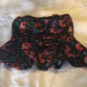 Flower blouse peplum halter
